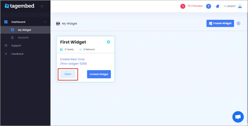 create widget