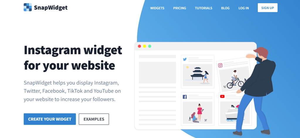 SnapWidget - add instagram widget