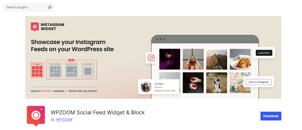 WPZOOM Social Feed Widget 