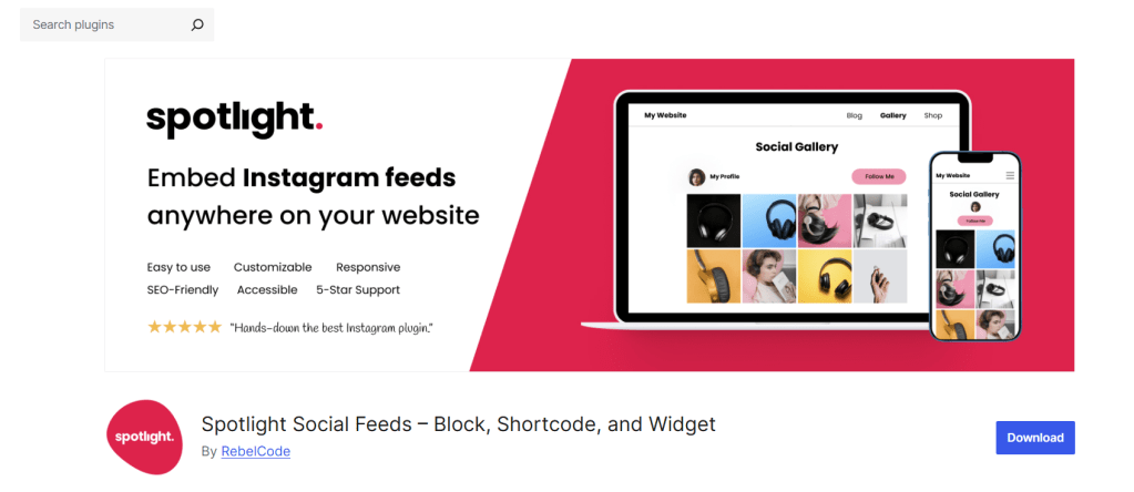 Spotlight Social Media Feeds 