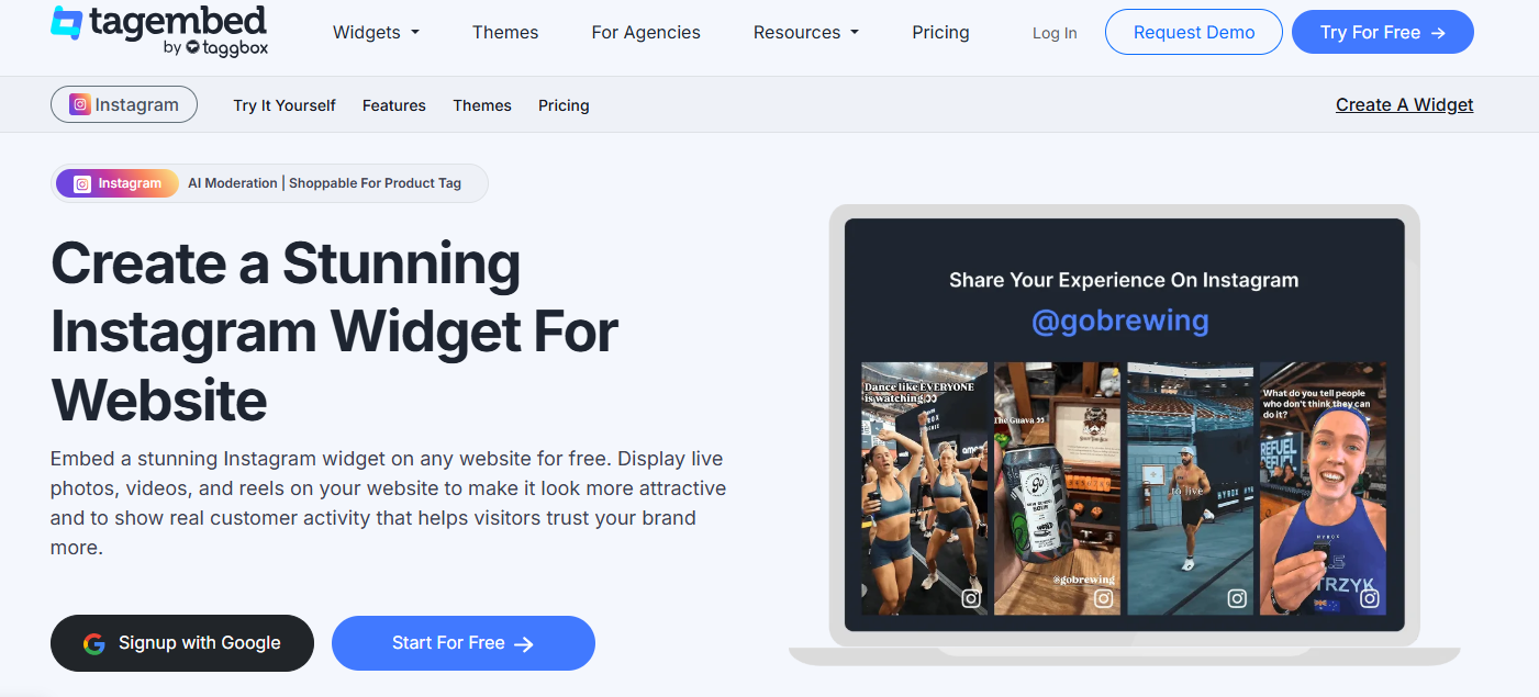 Blogger Instagram widget